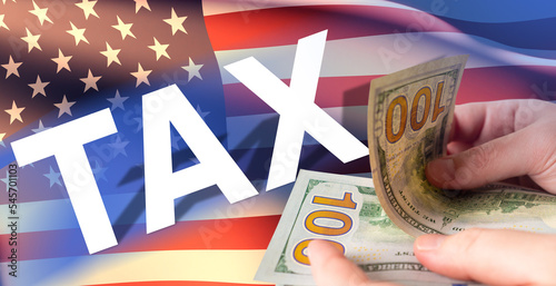 Money in hand. Paying taxes...