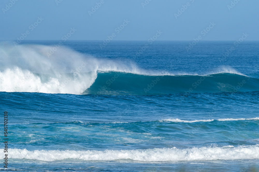 Perfect wave in the ocean surf background