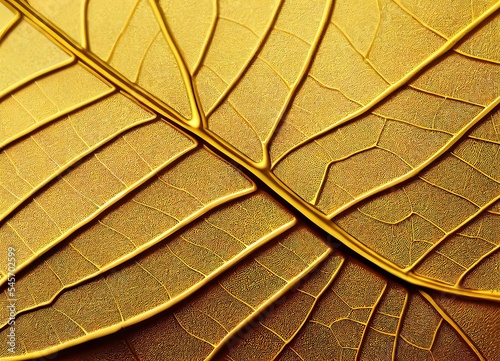 AI generated digital art of golden leaf texture