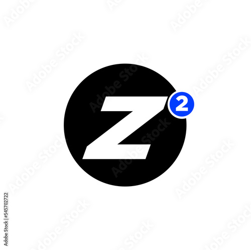 Z2 company name initial letters monogram. photo