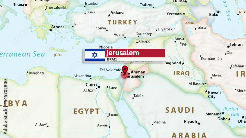 Jerusalem, Israel - Jerusalem Map, Israel Map Animation Jerusalem, Israel - Jerusalem Map, Israel Map Animation