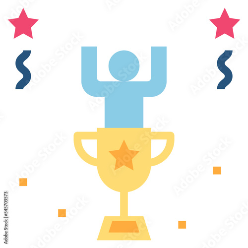 achieve flat style icon