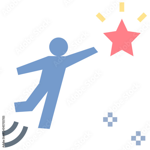 ambition flat style icon