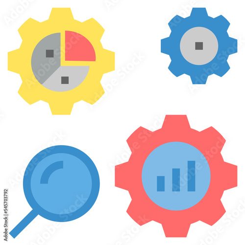 analysis flat style icon