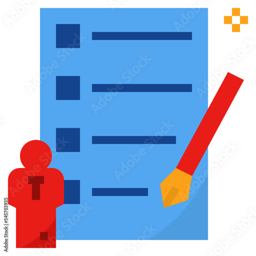 assignment flat style icon