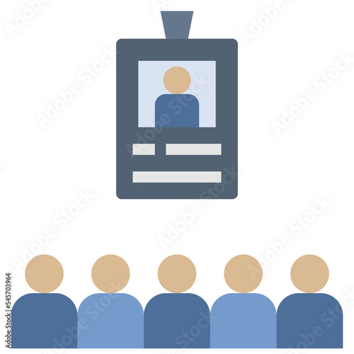 attendee flat style icon