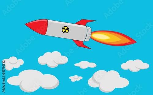 Cartoon illustration of a rocket