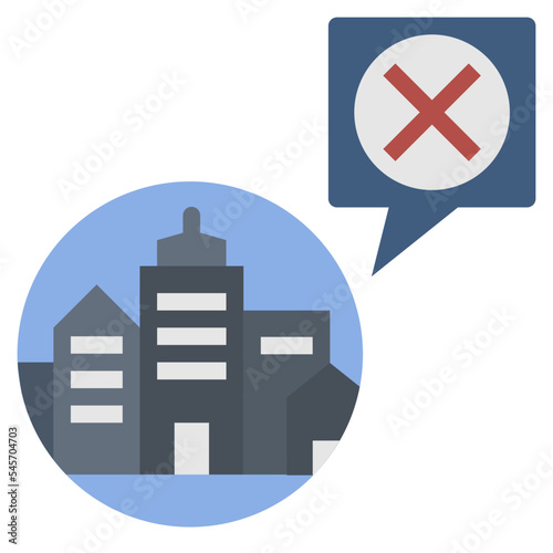 close flat style icon