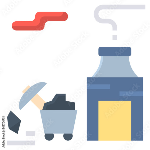 coal flat style icon