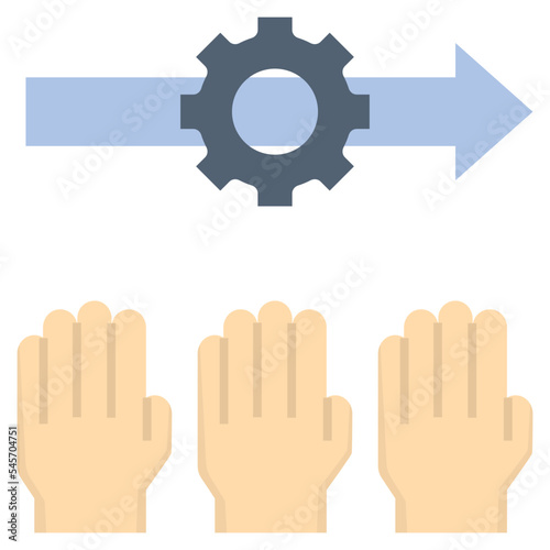 collaborative flat style icon