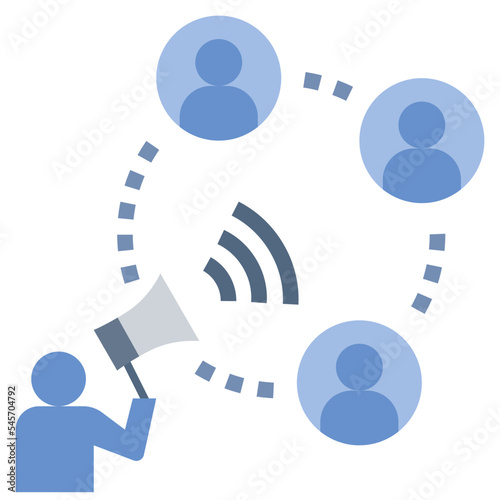 communicate flat style icon