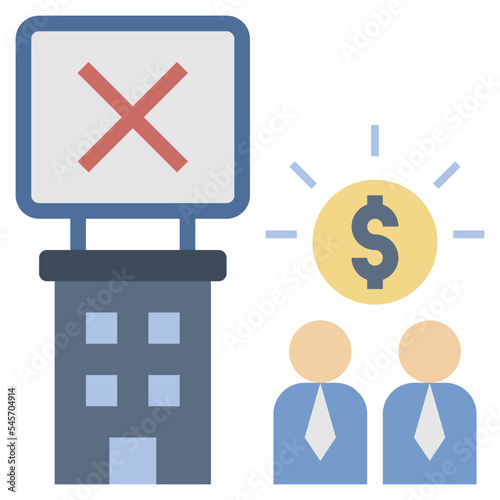 compensation flat style icon