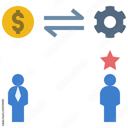compensation flat style icon