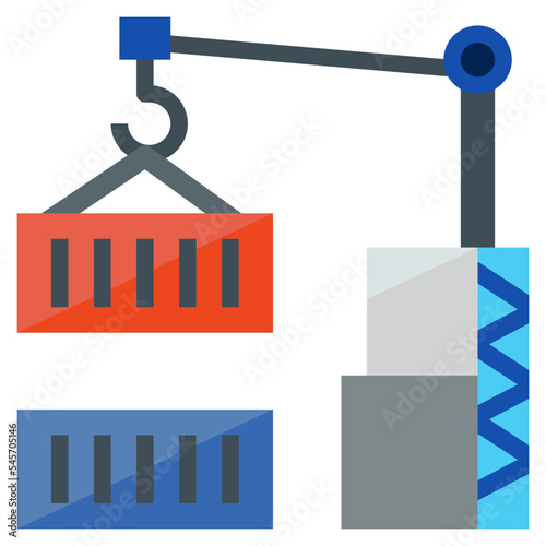 container flat style icon