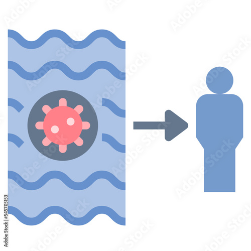 contamination flat style icon