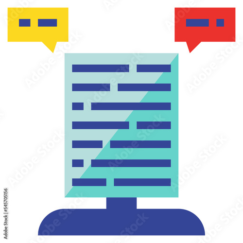 content flat style icon