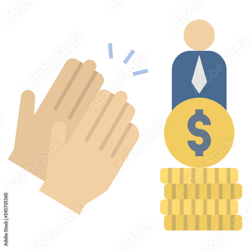 credit flat style icon