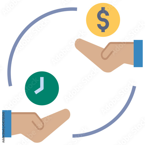 credit flat style icon