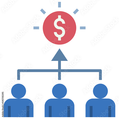crowdfunding flat style icon