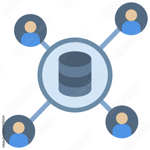 data flat style icon