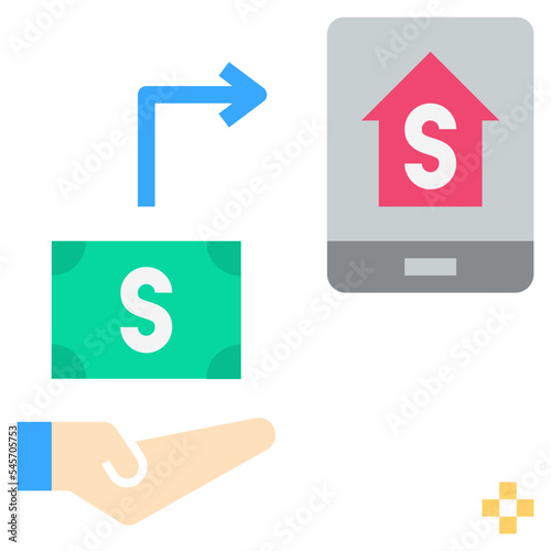 deposit flat style icon