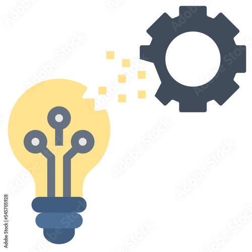 digitalization flat style icon