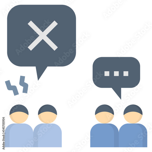 disagreement flat style icon