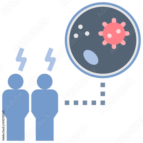 disease flat style icon