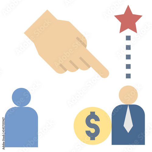 discrimination flat style icon