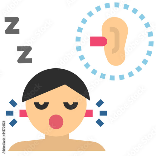 earplug flat style icon