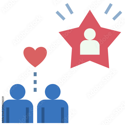 encourage flat style icon