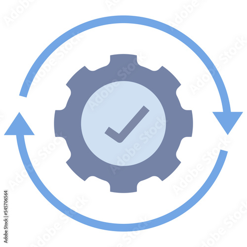 execution flat style icon