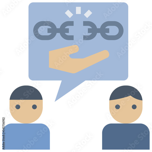 forgive flat style icon