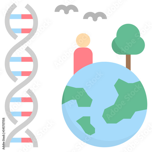 genetic flat style icon