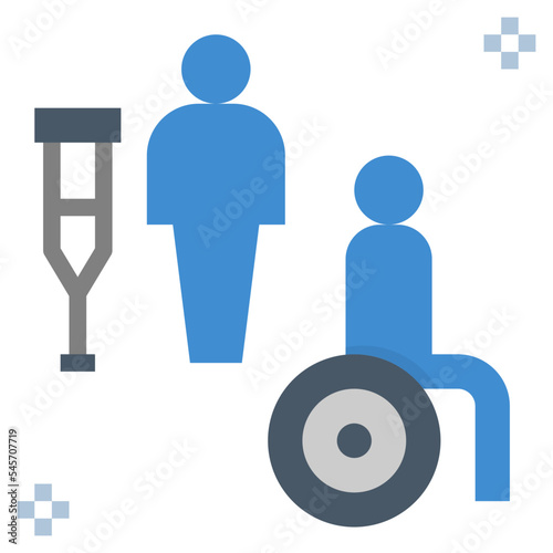incapacity flat style icon
