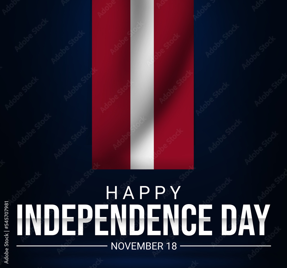 Latvia Independence Day background with waving flag in a room. Happy Independence Day to Latvia Latvia Independence Day background with waving flag in a room. Happy Independence Day to Latvia