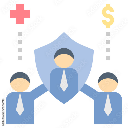 insurer flat style icon