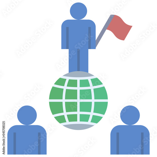 leader flat style icon