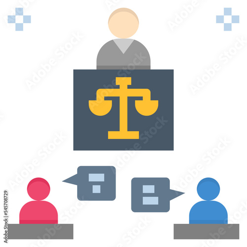 mediation flat style icon