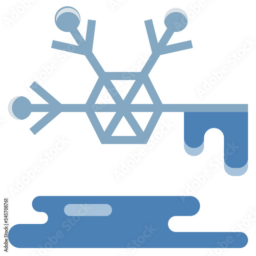 melt flat style icon