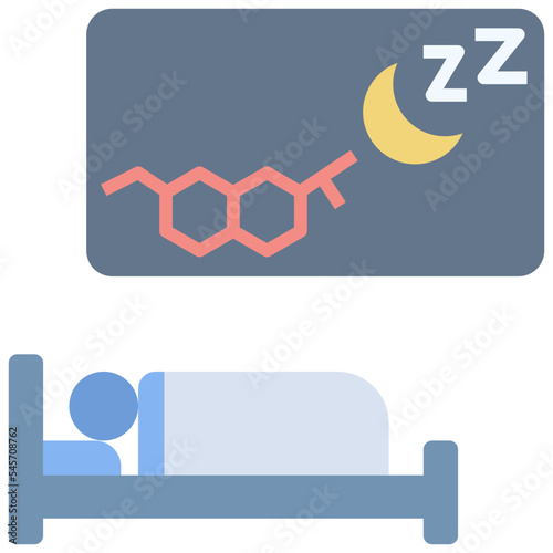 melatonin flat style icon