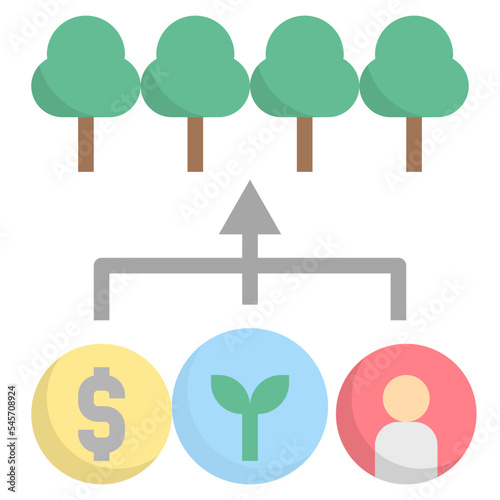 modelling flat style icon