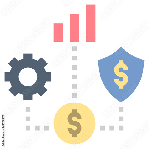 monetary flat style icon