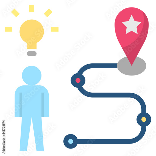 motivate flat style icon