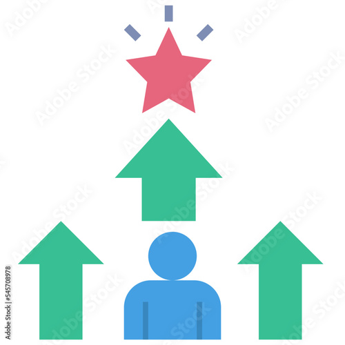 motivation flat style icon