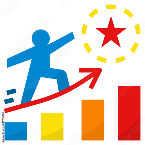 motivated flat style icon