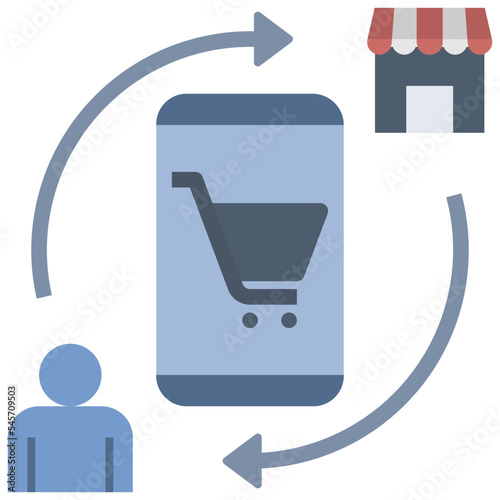 outsourcing flat style icon