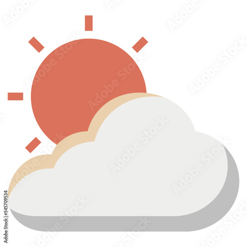 overcast flat style icon