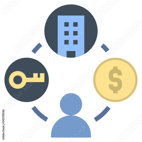 ownership flat style icon