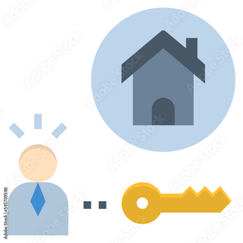 ownership flat style icon